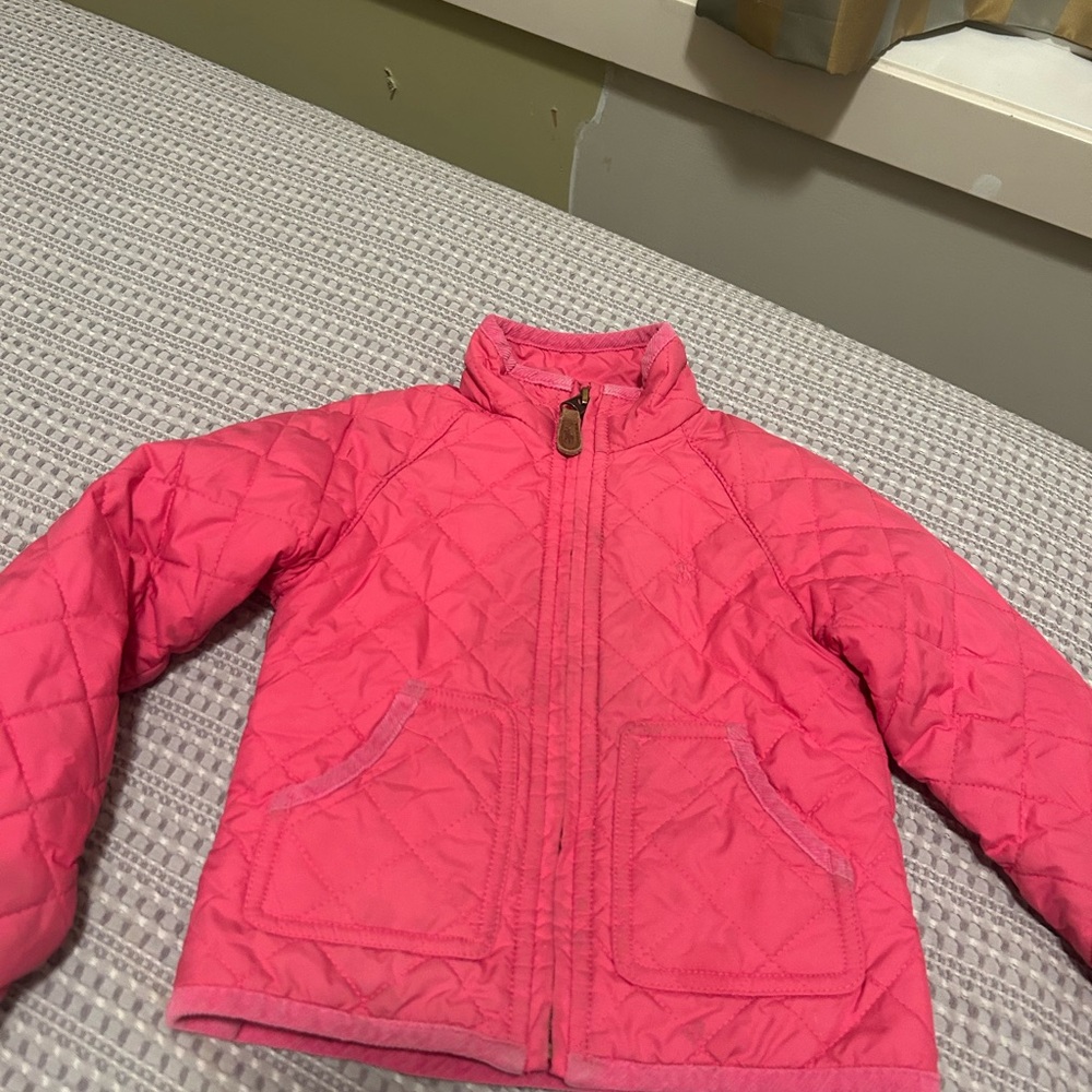 Ralph Lauren Kids Bright Pink Quilted  Jacket